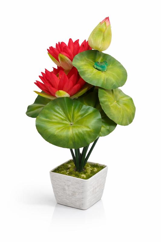 Artificial Lotus Flower Pot Decor
