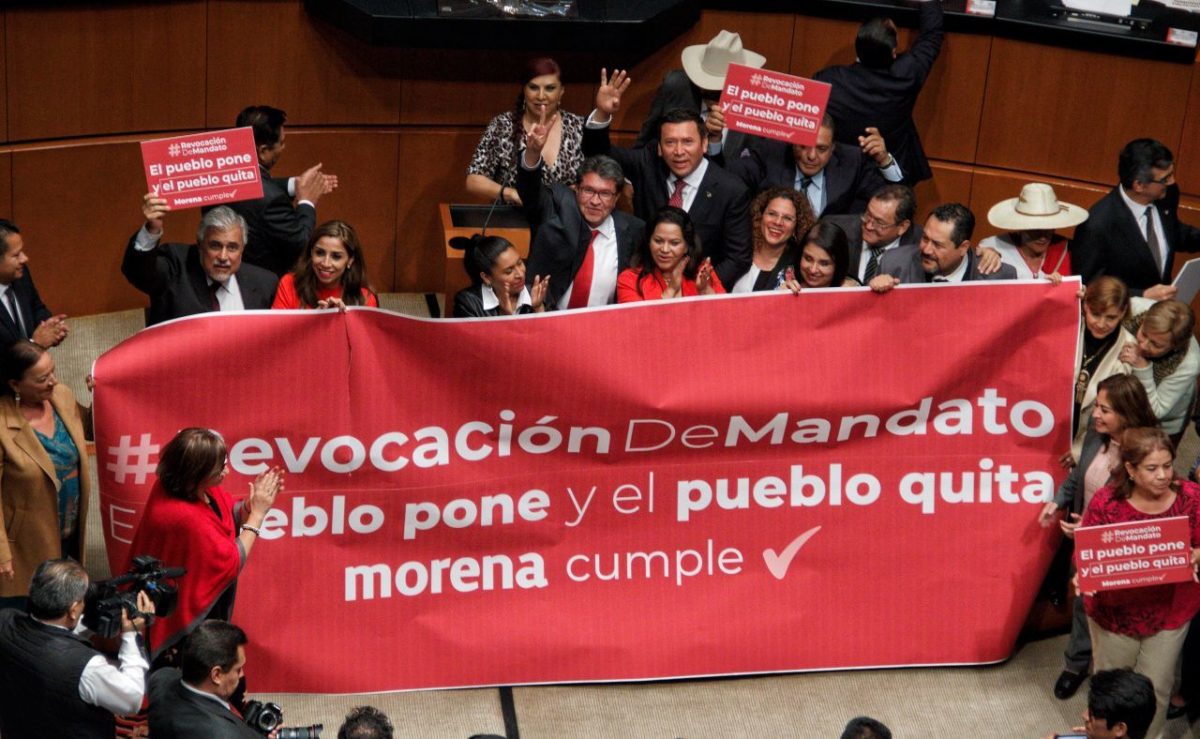 Morena castigará con cárcel a quienes traten de sabotear la revocación de mandato
