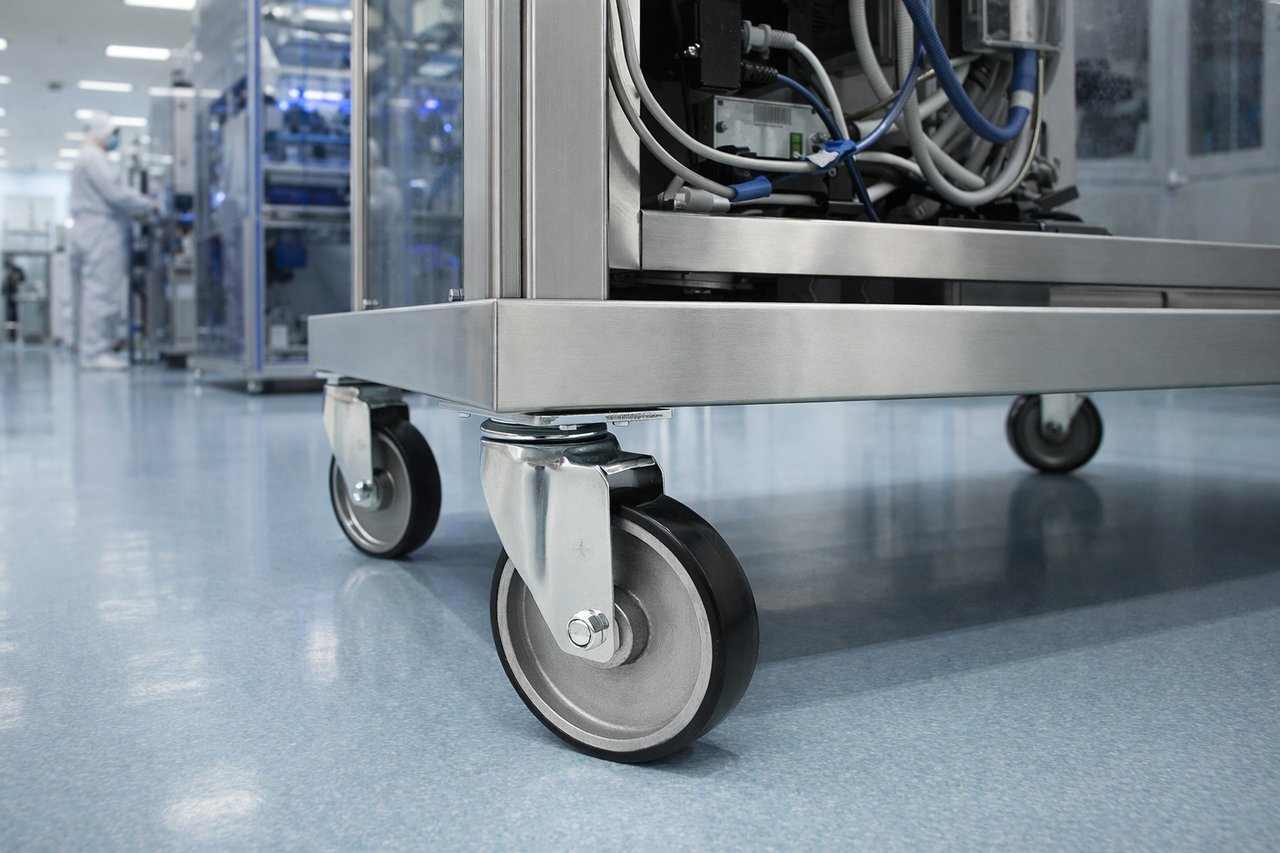 esd casters for electronics manufacturing visualization