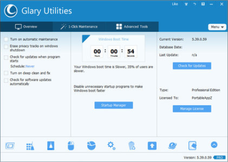 Glary Utilities Pro 5.188.0.217 Multilingual Portable