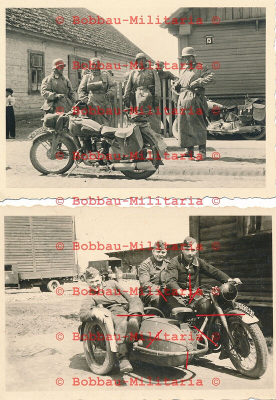 Fotos Kradschützen Melder Motorrad MIX BMW Zündapp NSU Notek Steib Beiwagen