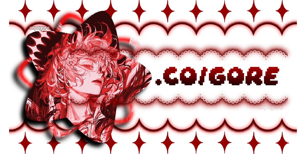 art by @d__elete on twitter. Text id: .co/gore