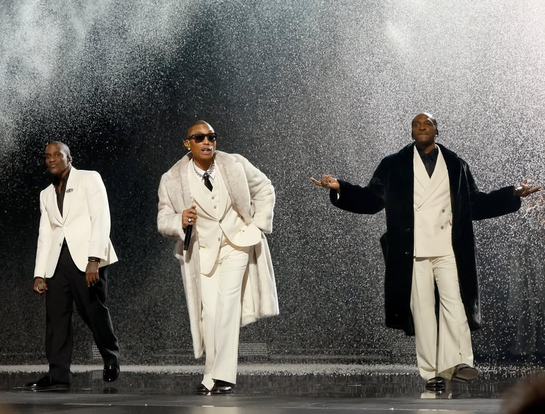 Clipse and Pharrell Williams performing at the 68th Annual GRAMMY Awards