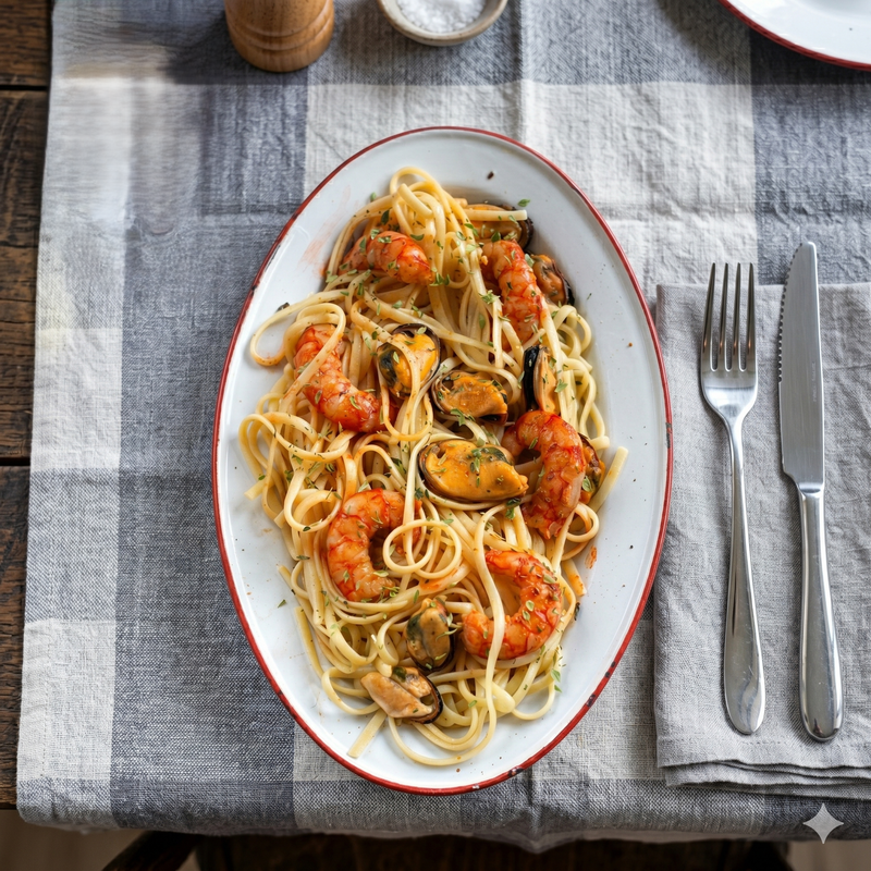 Pasta De La Casa Mariscos