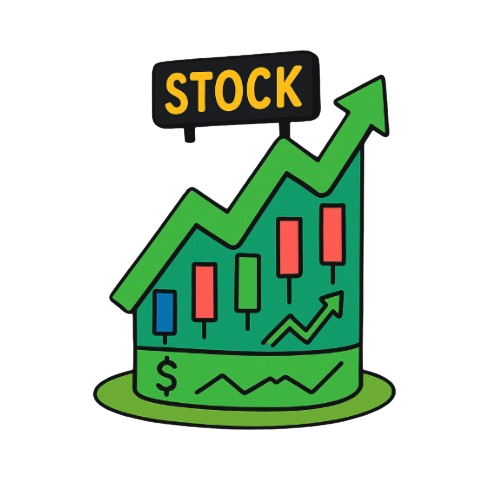 Stock-themed illustration