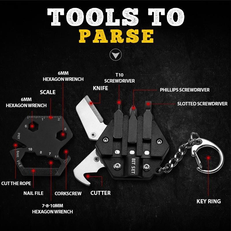 Mini Folding Hexagon Screwdriver EDC Tools Folding Hexagon Key Chain for Outdoor Camping 14 IN 1 Multifunctional Hexagon Folding Coin Tool