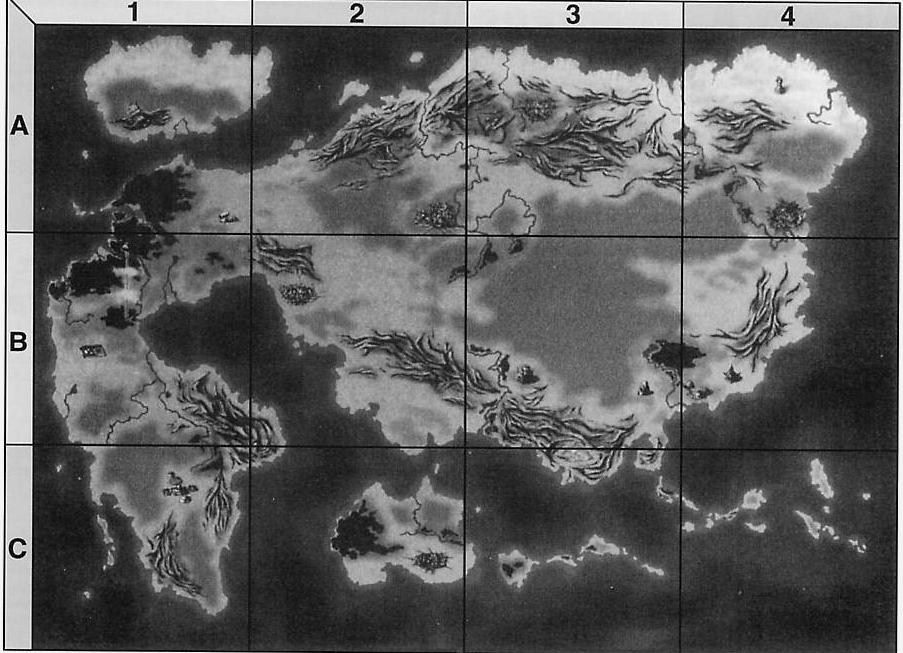 carte du monde de dragon ball (dictionnaire)