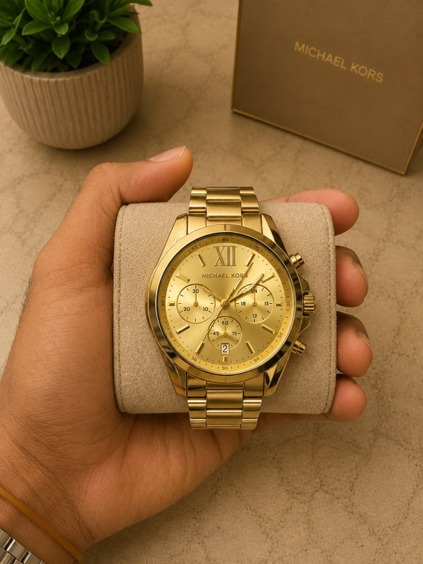 Reloj Michael Kors Gold & White Rubber