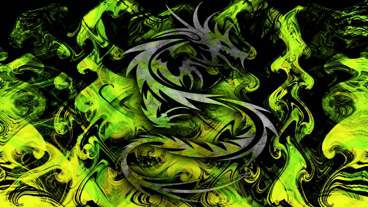 Wallpaper Green Dragon Wallpaper Abstrak Desktop