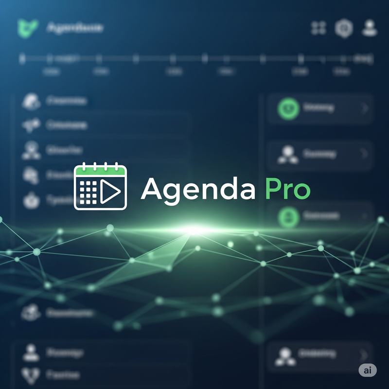 Interface da plataforma Agenda Pró em um tablet