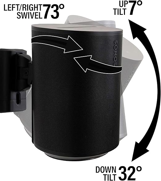 Soportes de pared Sonos sosteniendo dos altavoces Era 100.