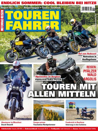 Cover: Tourenfahrer Motorradmagazin August No 08 2022