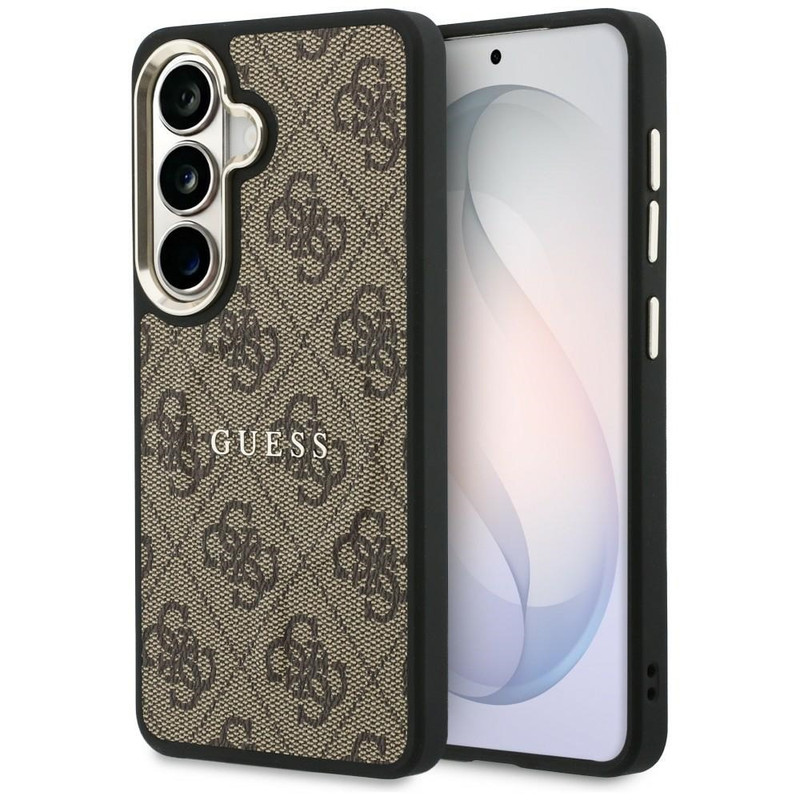 Husa pentru Samsung Galaxy S26 Guess 4G Embossed Ring MagSafe, Incarcare wireless, Protectie ridicata, Calitate premium, Maro imgi 344 2915791