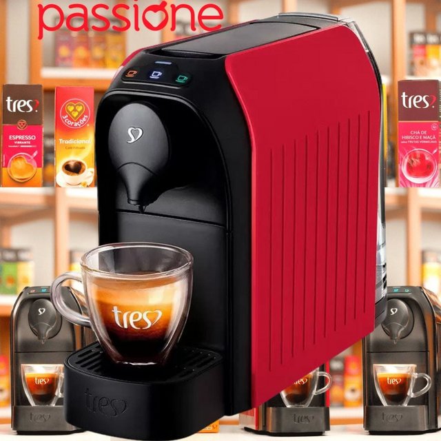 Cafeteira Espresso TRES 3 Corações Passione – Vermelho