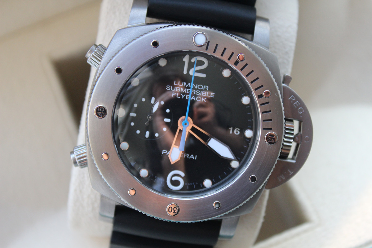 Panerai Luminor Submersible 1950 3 Days Chrono Flyback PAM00614 BOX PAPERS! WOW!