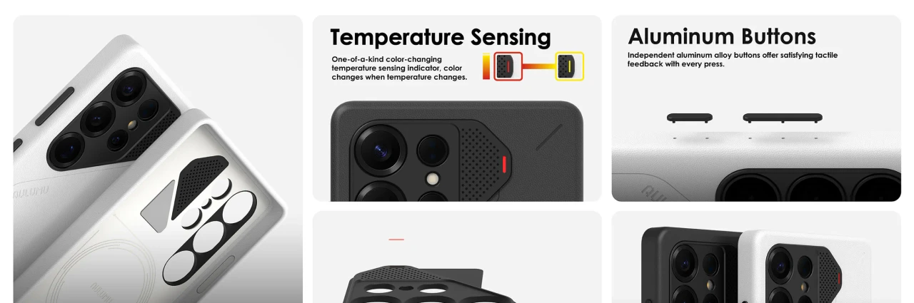 Husa pentru Samsung S25 Ultra, Aulumu Vegan Leather, Piele texturata, Ultra slim, Compatibila MagSafe, Racire activa CoolHyper, Butoane metalice, Protectie maxima, Negru 2 00419f48 074b 4927 9681 e43b1624cef6