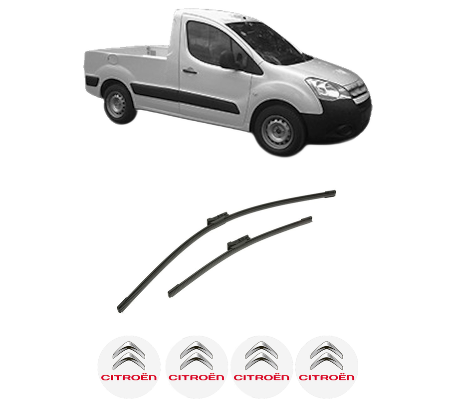 Set stergatoare auto CITROEN BERLINGO Platform/Chassis (B9) din 2008-2021, pentru parbriz auto, 2 bucati, Bosch Aerotwin, din cauciuc siliconat rezistent, 4 Stickere Auto CITROEN