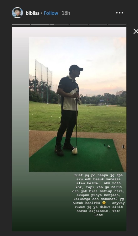 Tangkapan layar IG Story Bibi Ardiansyah