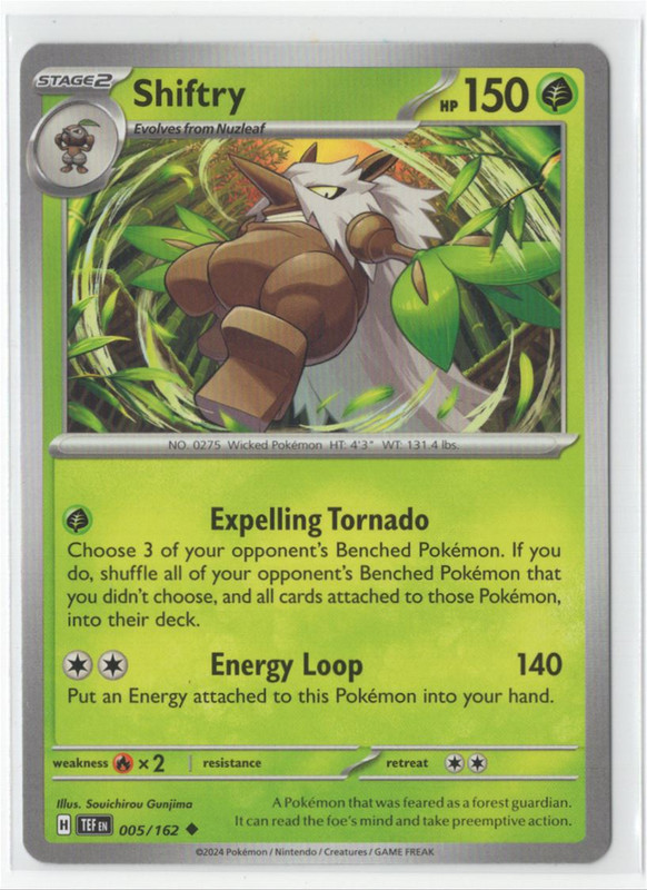 Pokemon Temporal Forces - 005/162 Shiftry - Picture 1 of 1