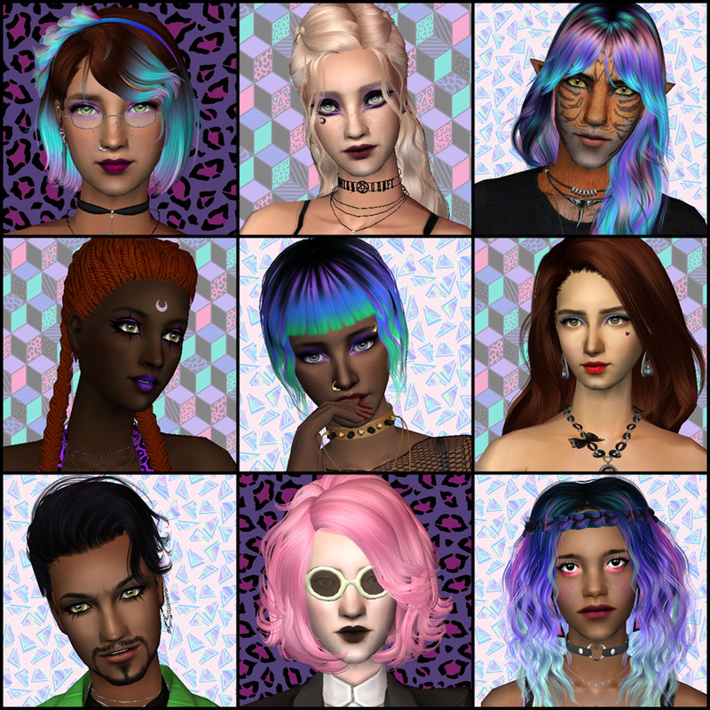 Base game hair defaults part 1 preview