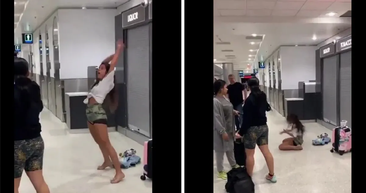 Mujer hace berrinche en el aeropuerto porque su vuelo fue cancelado (VIDEO)