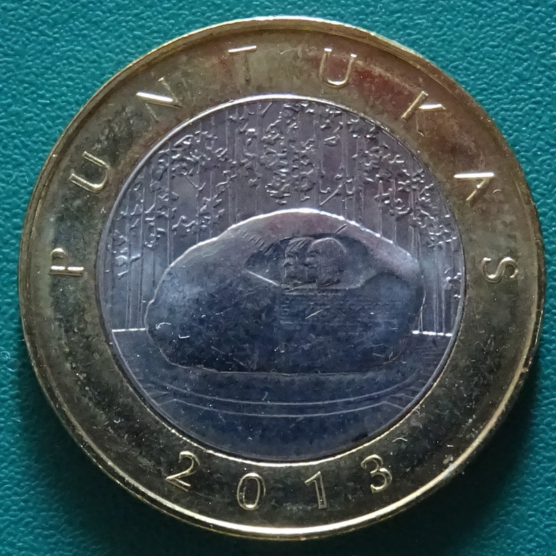 LIT. 2 Litai (2013, Puntukas) - rev