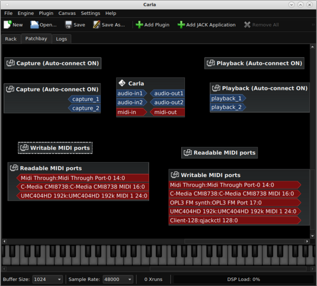 Carla Patchbay - interface and port naming - LinuxMusicians