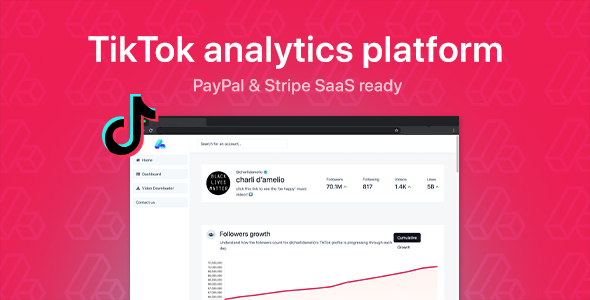 PhpStatistics – TikTok Analytics Platform (SAAS Ready) PHP