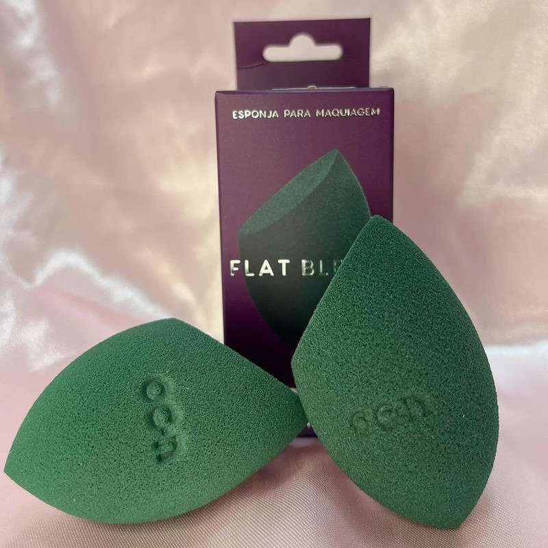 Océane Esponja de Maquiagem Verde – Flat Blend Verde