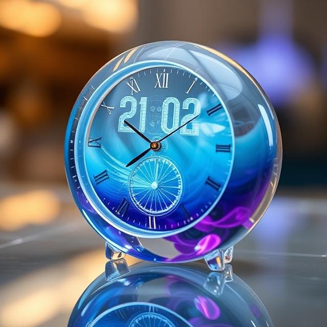 Glassmorphism Clock UI Widget