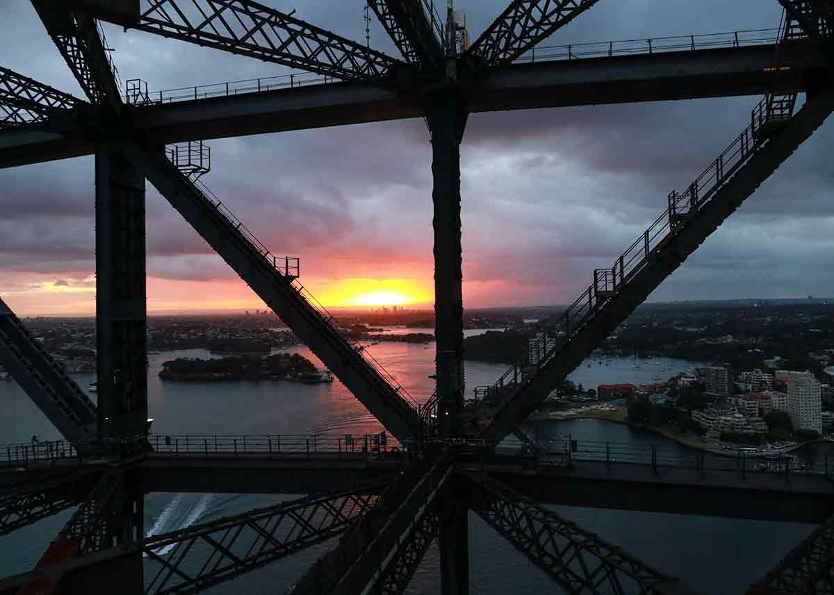 Sunset from the lower arch