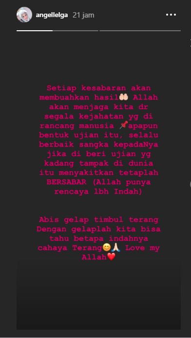 Instagram Story Angel Lelga