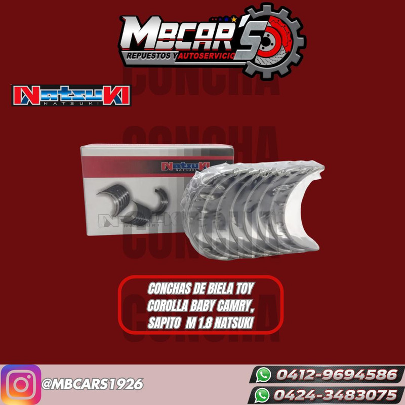CONCHAS DE BIELA TOY COROLLA 1.8 BABY CAMRY / SAPITO 