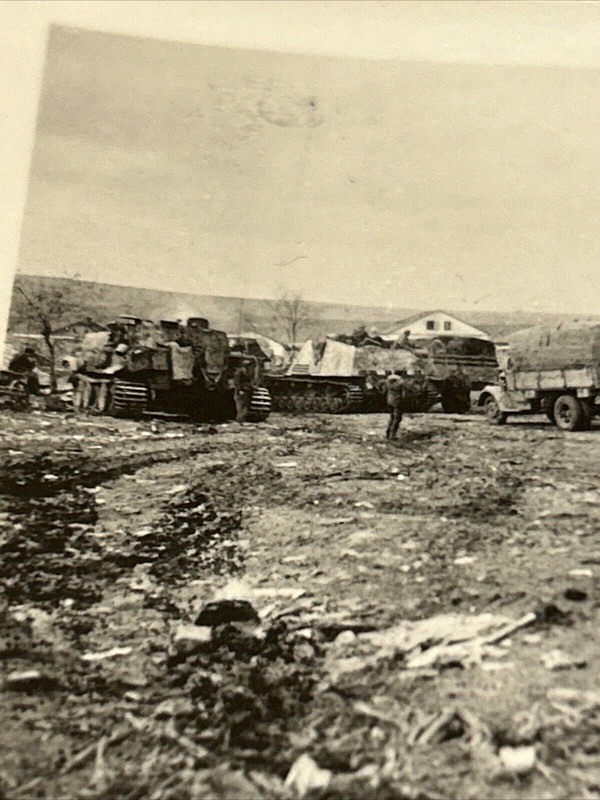Foto Wk2 Deutscher Panzer Nashorn Hummel Winter Tarn Wehrmacht Kettenfahrzeug (1)