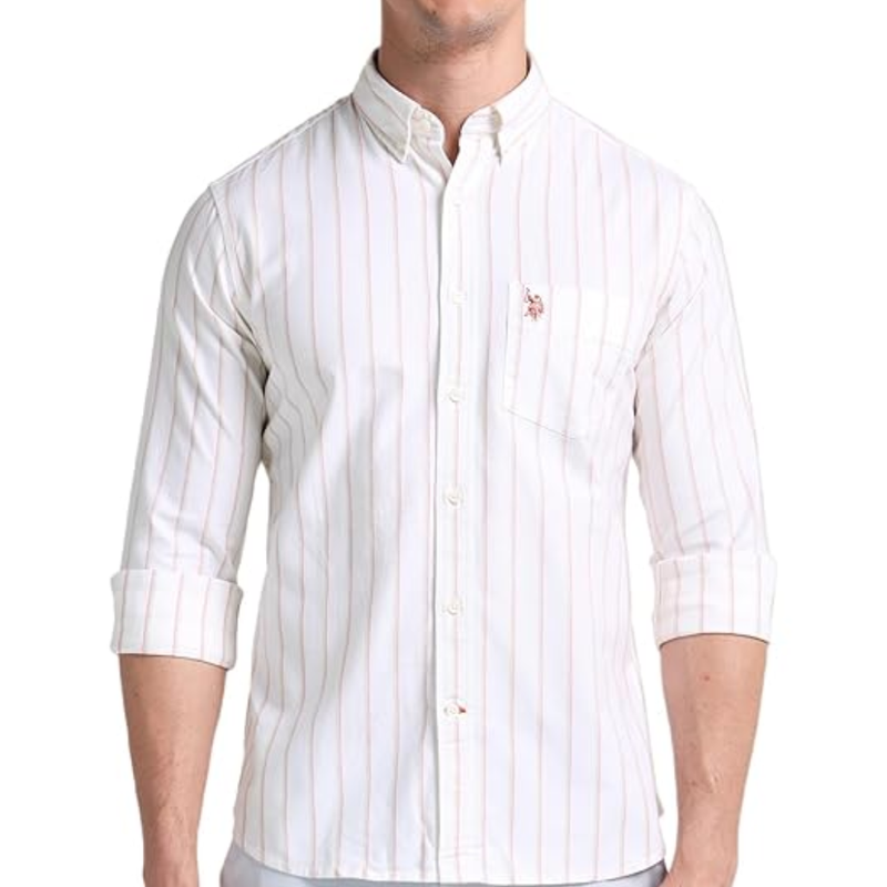 USPA Men’s Regular Fit Cotton Casual Shirt