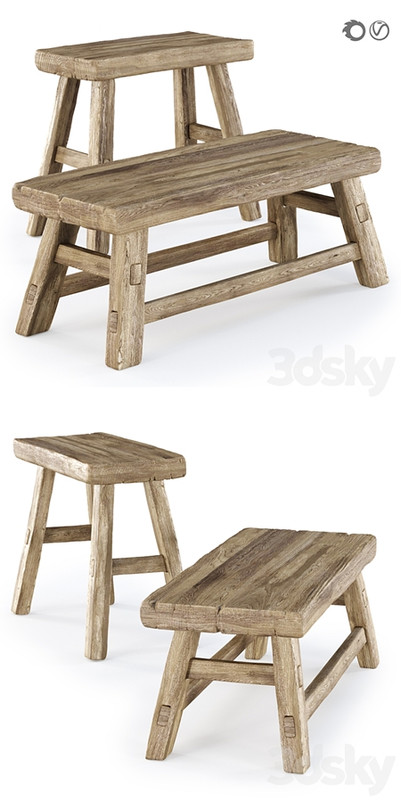 Ebbi wooden benches