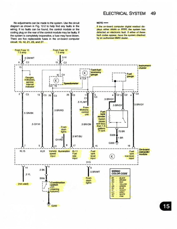 BMW - E30 - 325e - 1986 - On-Boar Computer Relay Box - Compomponents Wiring Diagram -2