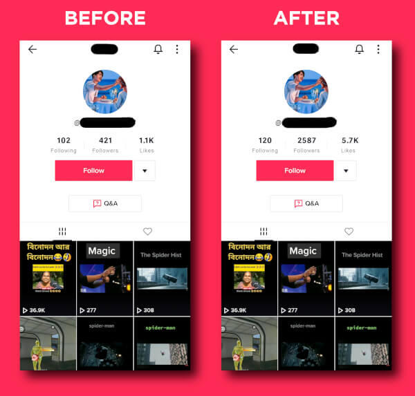 Increase your TikTok followers with real users