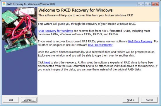 Runtime RAID Recovery for Windows 4.04