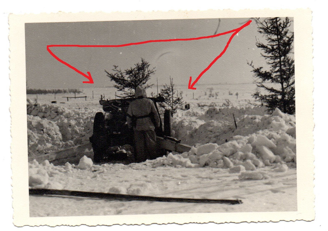 Frontkämpfer Panzerjäger PAK Stellung Winter Tarnung Camo