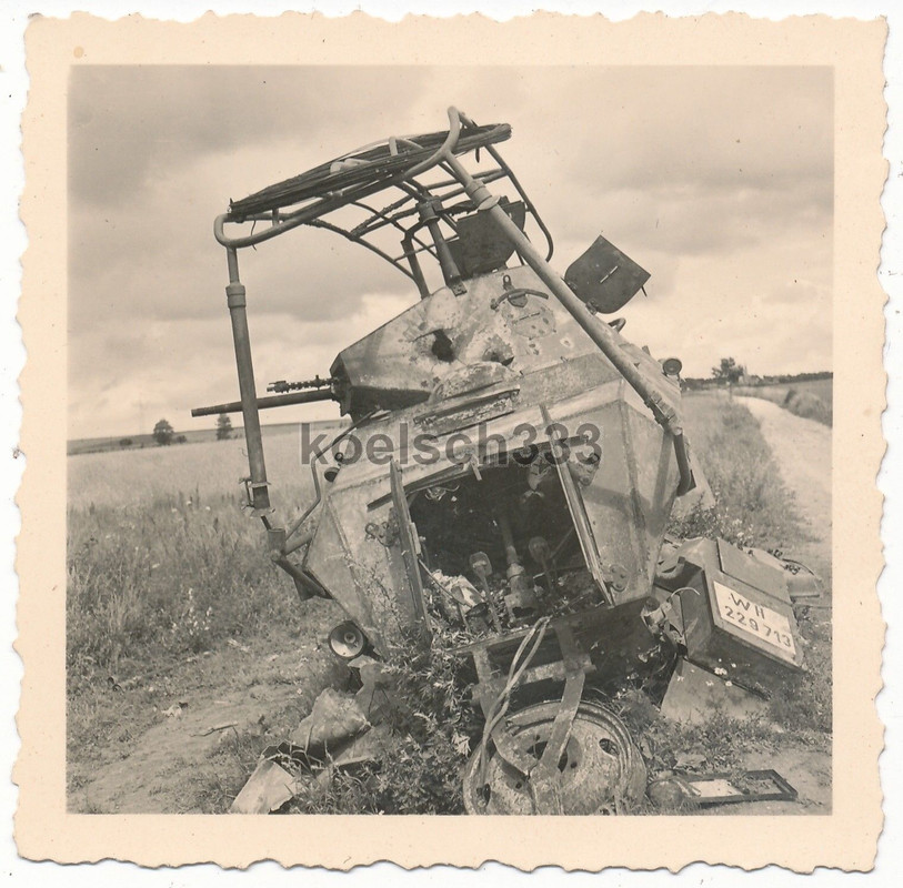 Panzerspähwagen Wrack 6 Rad Funk Panzer 1. Pz. D