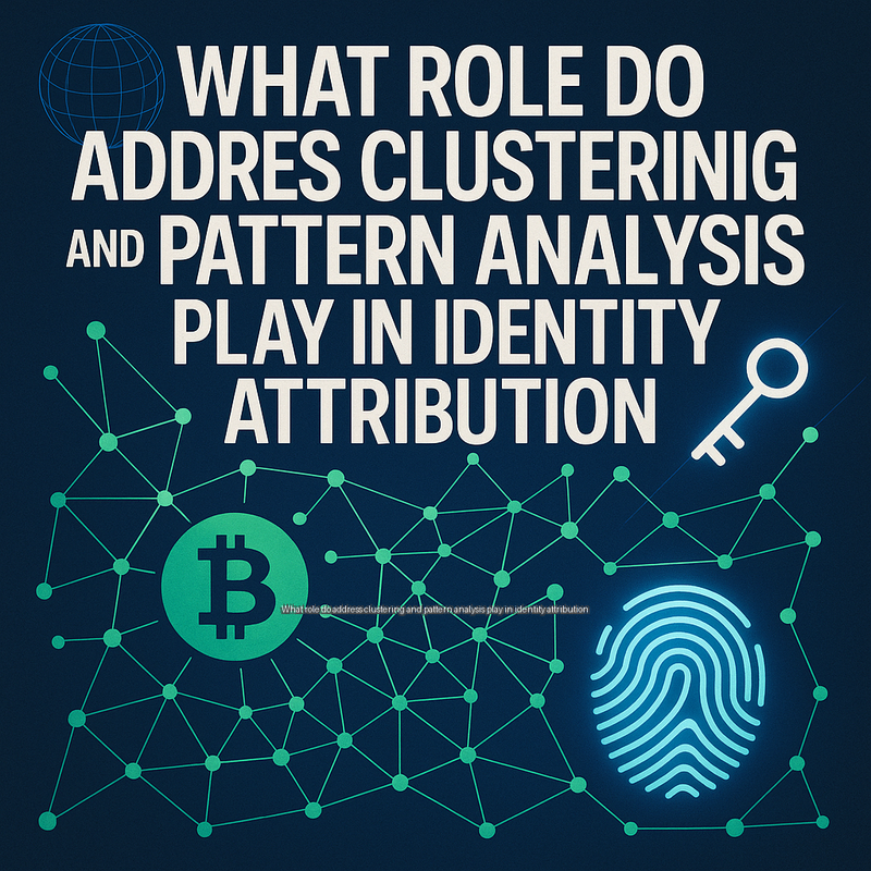 What role do address clustering and pattern analysis play in identity attribution
