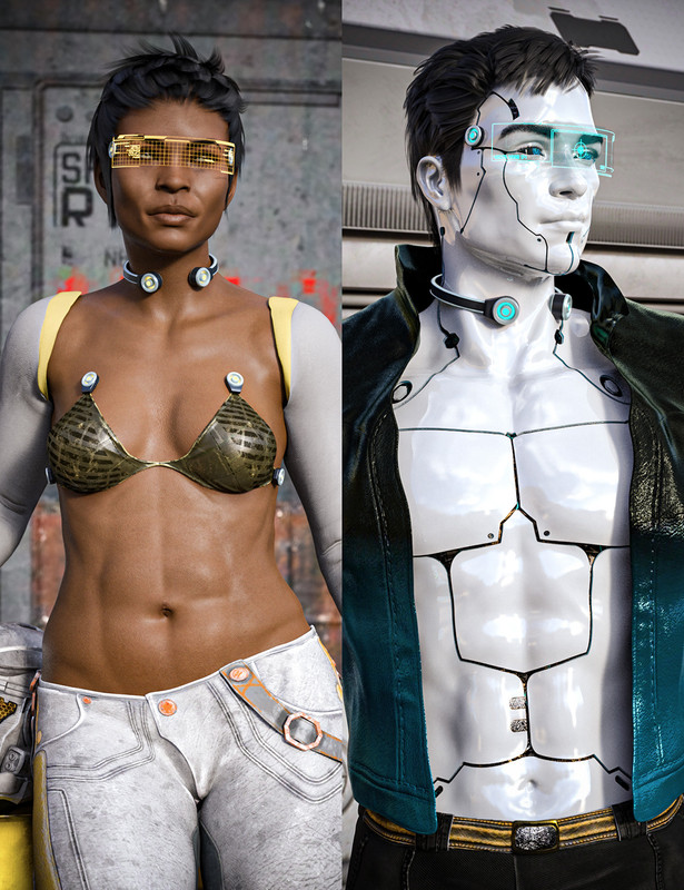 Holo Choker for DAZ Studio Iray G8F G8M Holo Choker for DAZ Studio Iray G8F G8M