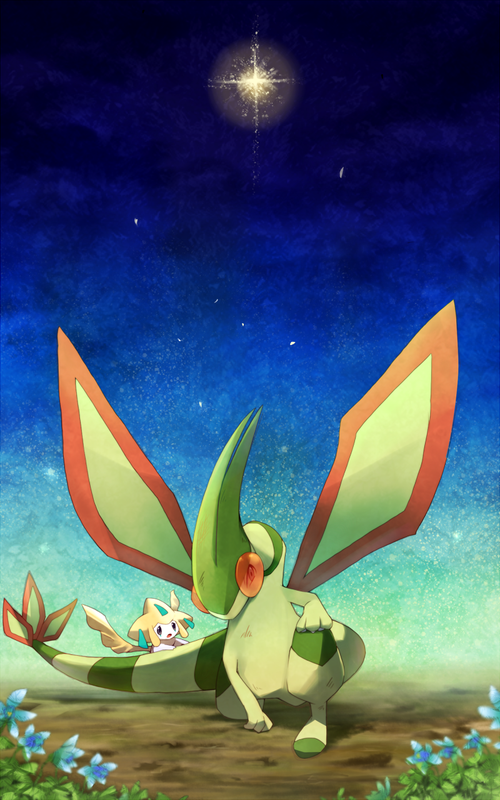 jirachi-and-flygon-pokemon-drawn-by-ribe