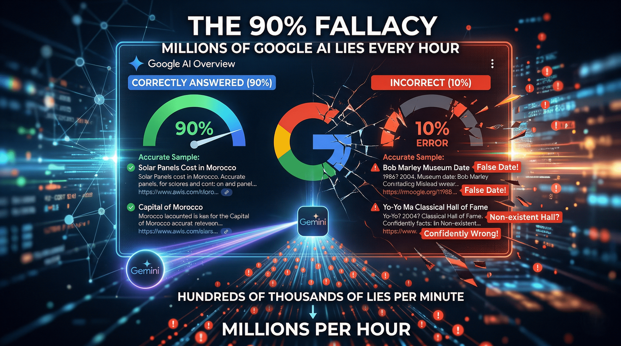 Google AI Overviews Accuracy Report 2026: Why 90% Truth is a 10% Danger