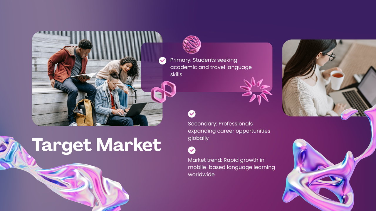 Purple and White Modern VR Business Pitch Deck Presentation