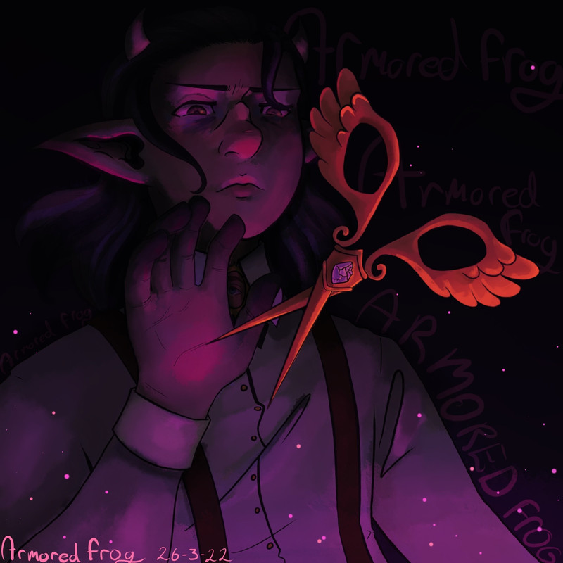 this is a drawing of my oc, i wanted to try out some fun lighting