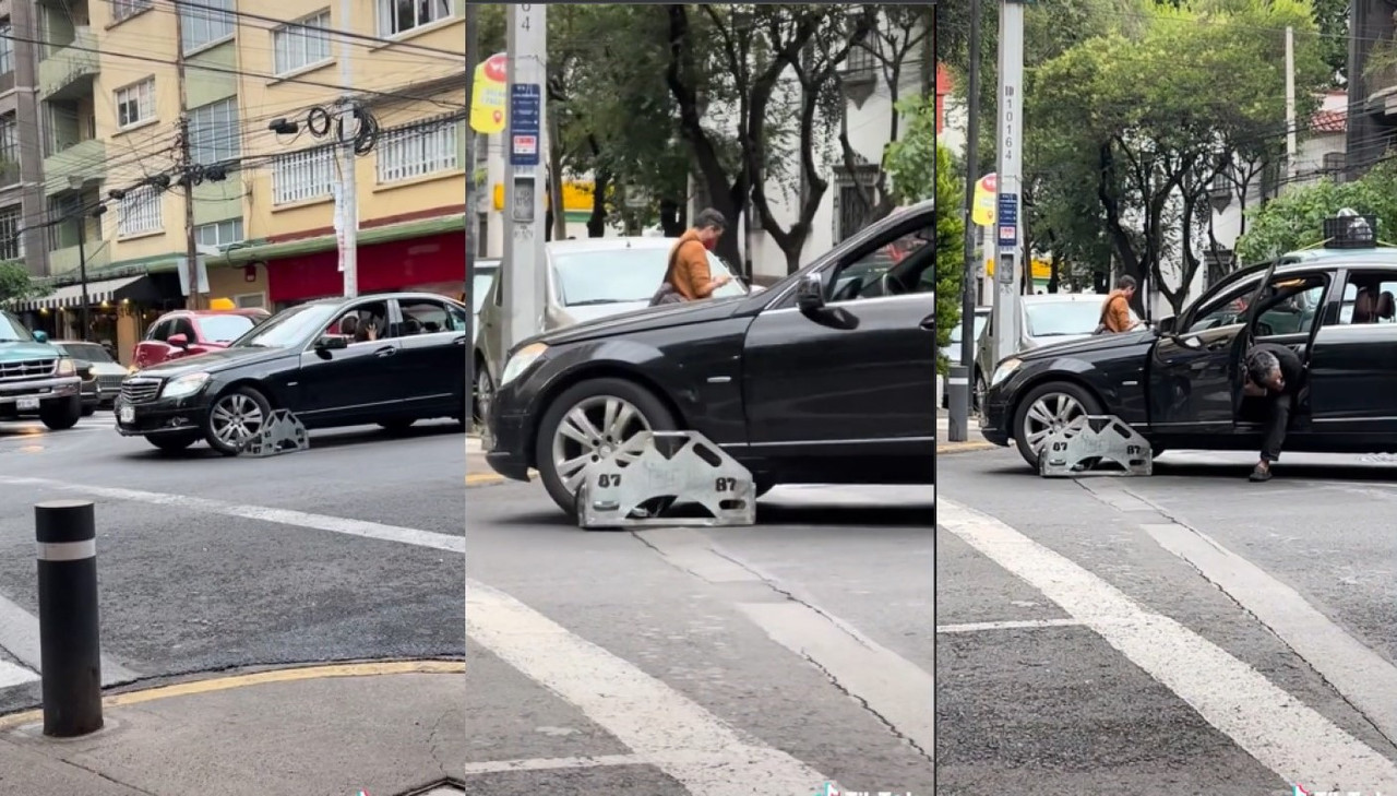 Ebrio conductor arranca su auto con todo y araña sin darse cuenta