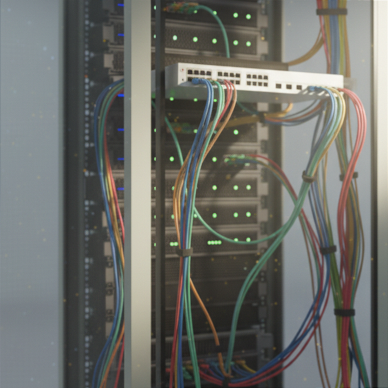 Detalhe dos 4 Uplinks SFP do Switch Huawei