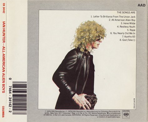 Ian Hunter - All American Alien Boy (1976) [Reissue 1990] Lossless+MP3